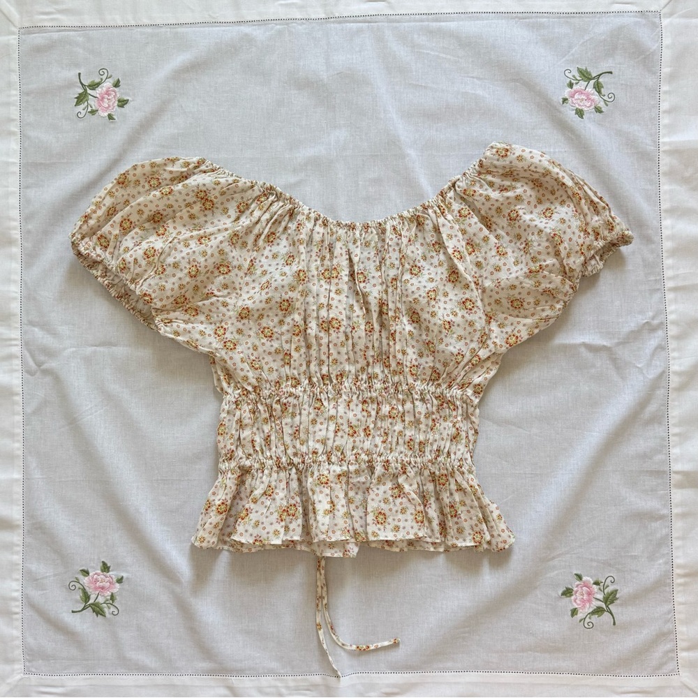 ⟡ Dôen Adie Top in Alabaster Countryside Calico (Size S) ⟡ - Picture 4 of 9